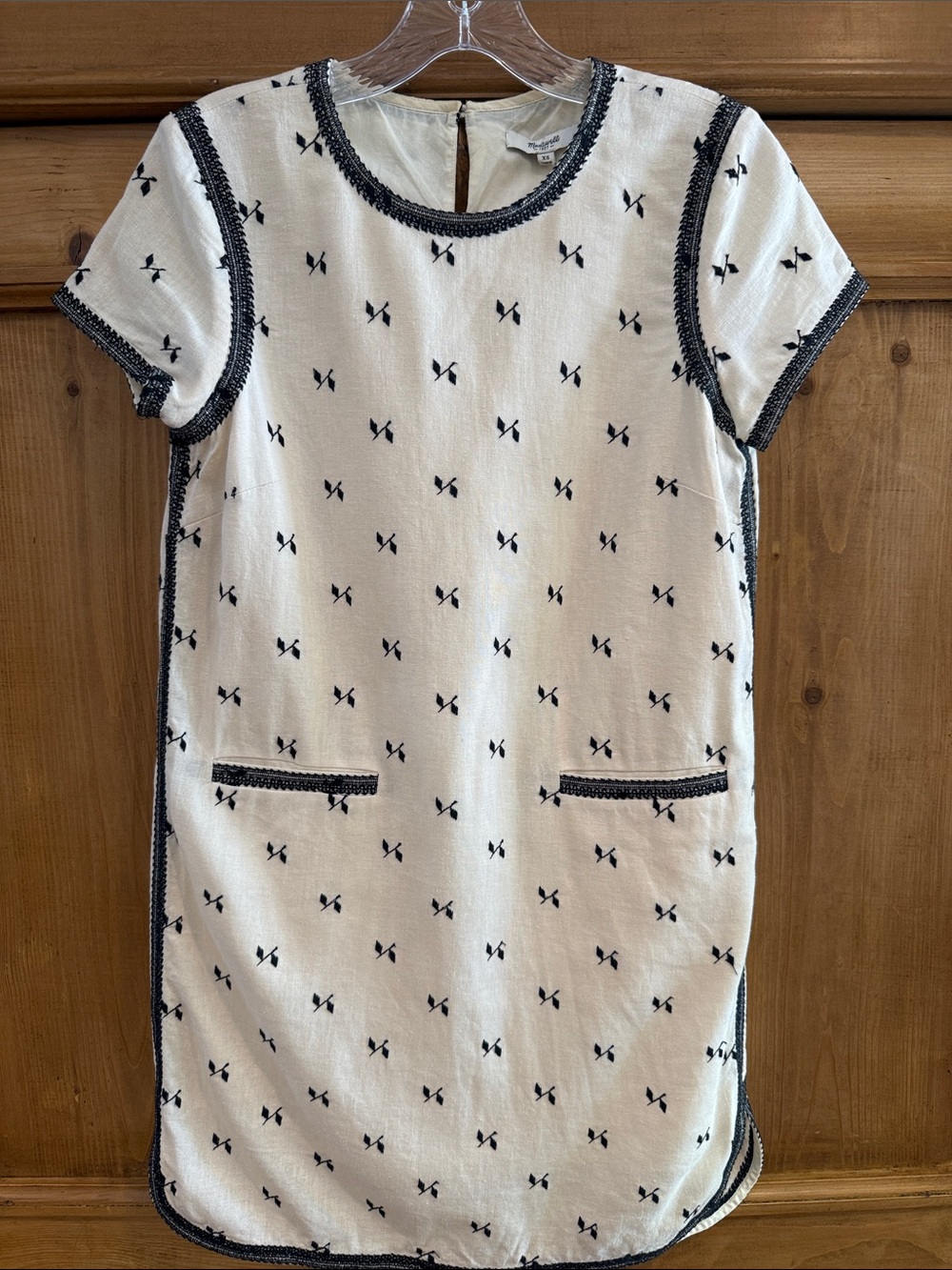 Madewell Shift Dress with Embroidered Detail